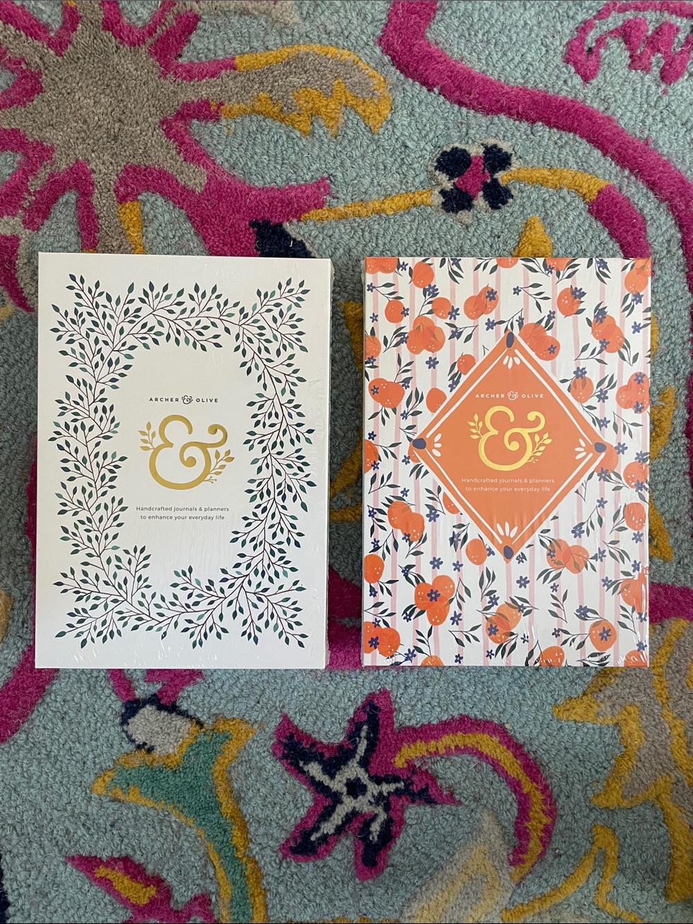 Archer & Olive Dot Journal Notebooks - Set of two, A5 size